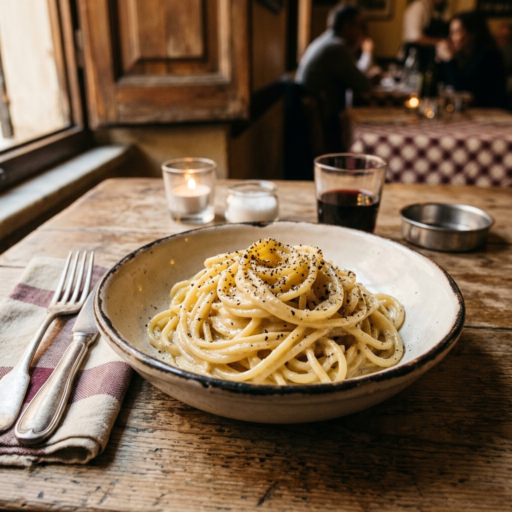 Piatto di cacio e pepe